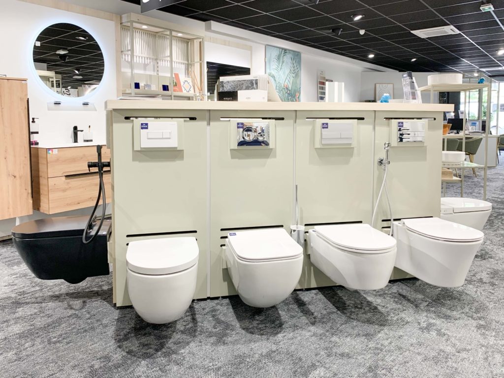Présentoir WC avec Showroom - Présentoir Sanitaire