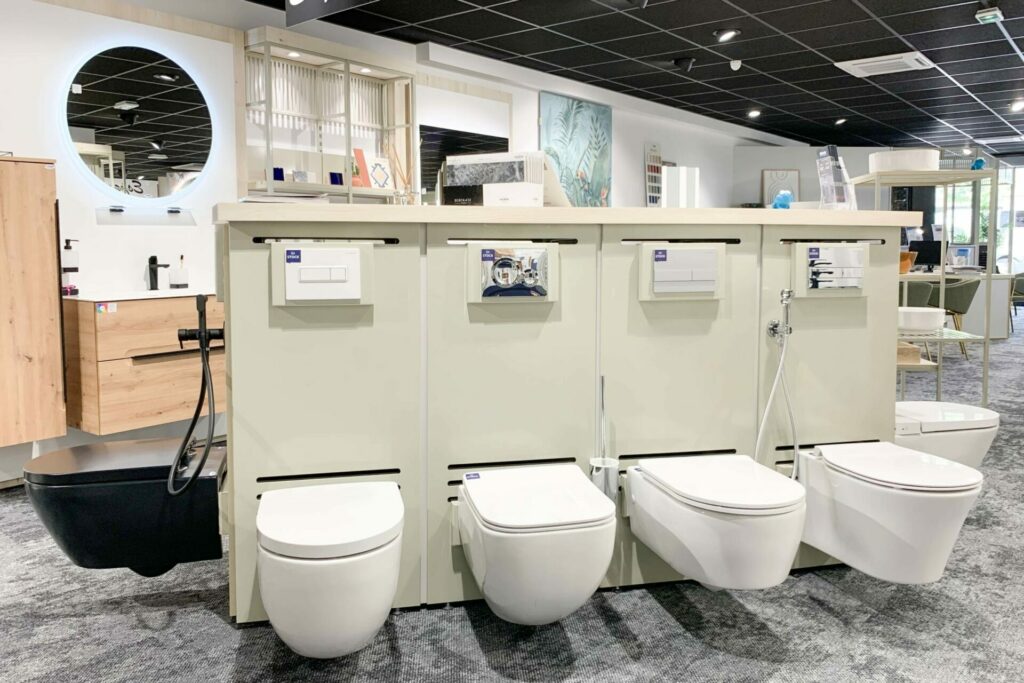 Présentoir WC avec Showroom - Présentoir Sanitaire