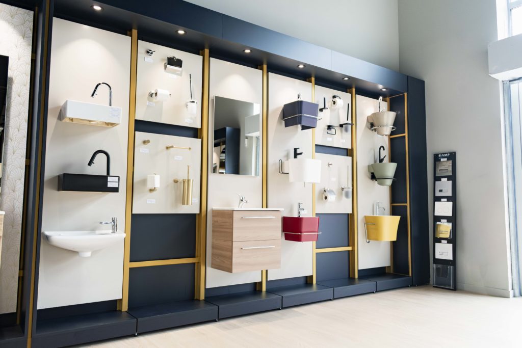 Présentoir WC et Robinetterie avec Showroom - Présentoir Sanitaire