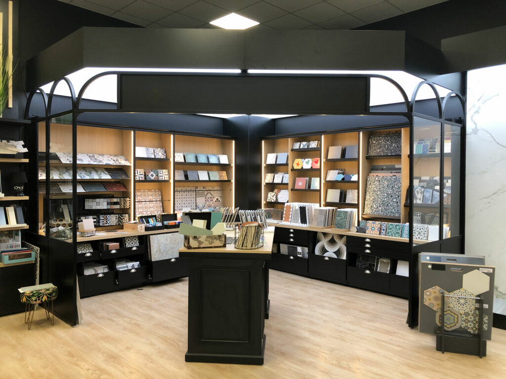 bibliothèque carrelage