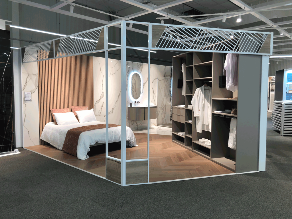 cloison a carreler avec showroom suite parentale