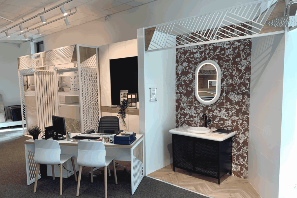 espace bureau et comptoir d'accueil